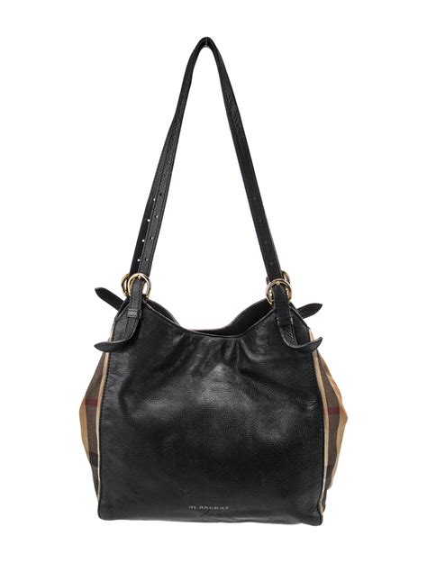 burberry small canter leather|Small Check Shoulder Bag in Black/calico .